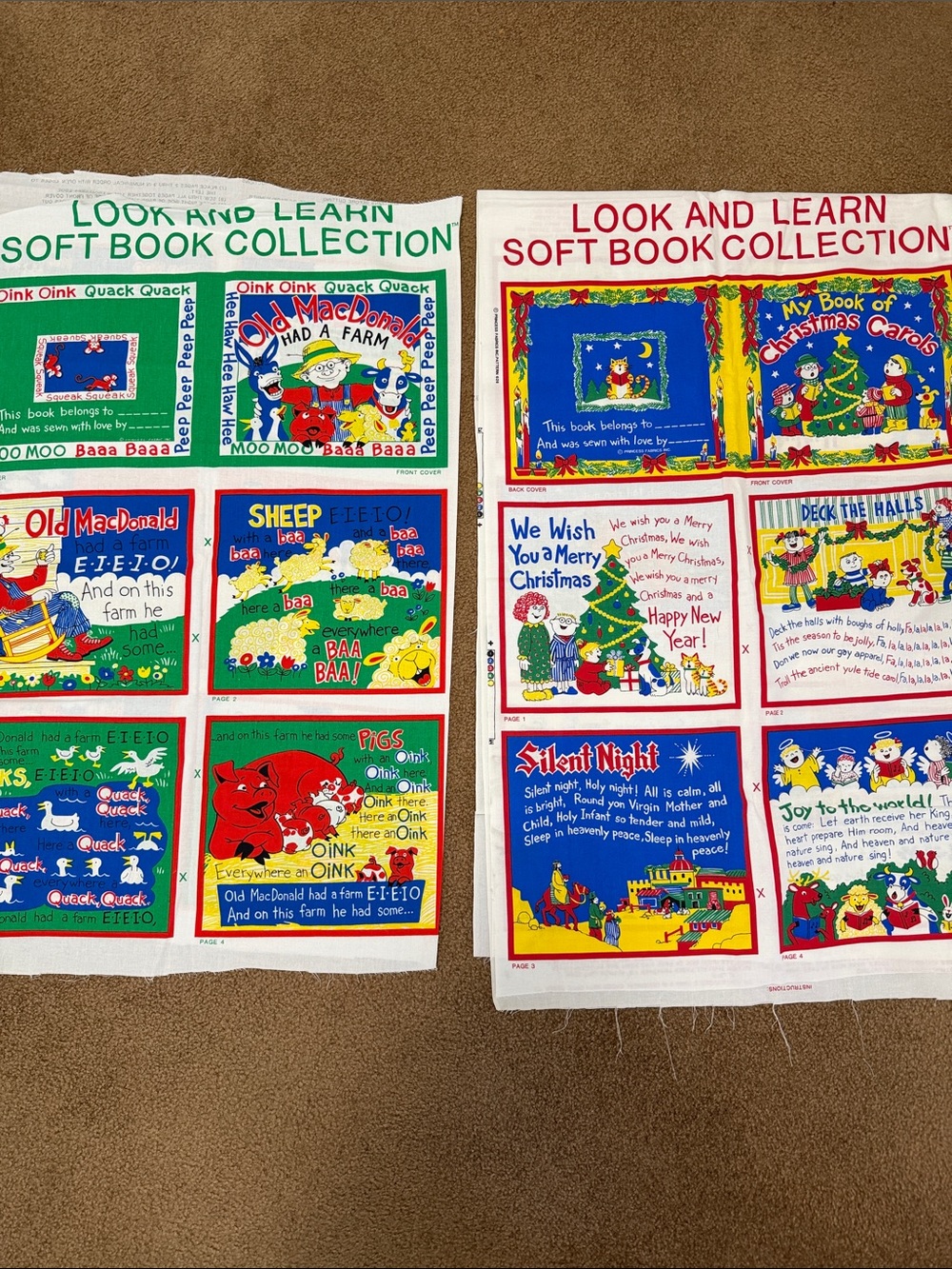 Princess Fabrics Look & Learn Soft Book Collection Patterns 622 (1) and 626 (2)